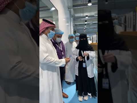 تركي التركي في استقبال رئيس الغرفة التجارية في حفر الباطن الاستاذ سلمان العقيل لمصنع مياه واڤ