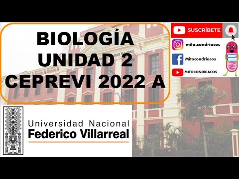 BIOLOGÍA / Unidad 2 / Introducción a la Biología / CEPREVI 2022 A / Admisión UNFV