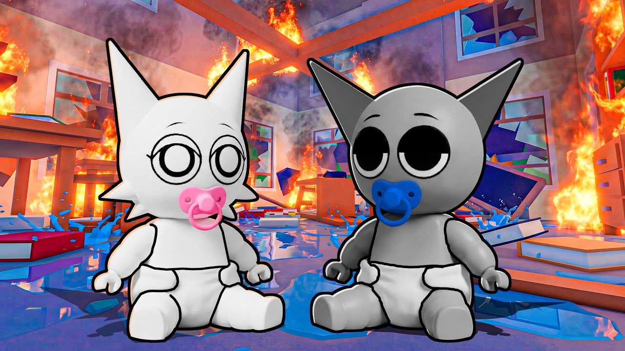 Sprunki bebes SOZINHOS em CASA por 24 horas