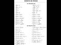 basic integration  and basic differentiation formulas#integration #differentiation #devmathematics