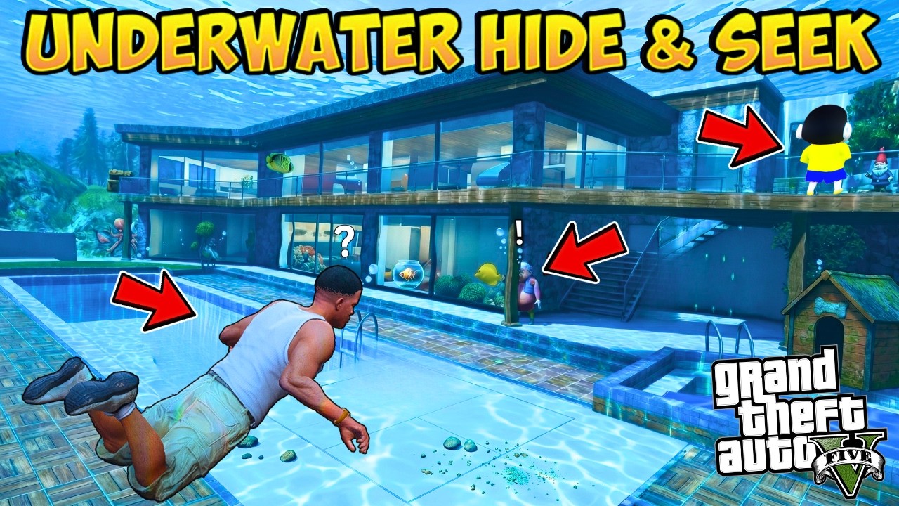 Franklin Play Underwater Hide and Seek in GTA 5