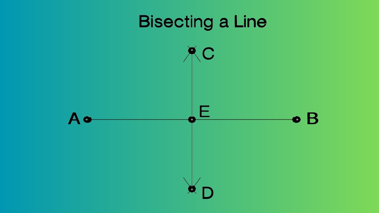 Basic Engineering Geometry : Bisecting a line - YouTube