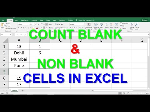 Count Blank And Non Blank Cells In Excel