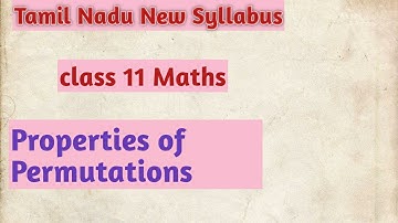 #11thmaths SAMACHEER. PROPERTIES OF PERMUTATIONS. nPr=n-1Pr+r×n-1Pr-1. IMPORTANT 5 MARK #tnsyllabus