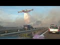 Incroyable encerclé par le feu sur l A9 avec larguage des Canadair sur nos tetes !