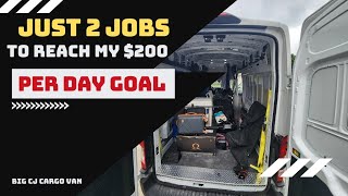 It only took 2 jobs to reach my daily earnings goal | cargo van business #GigLife
