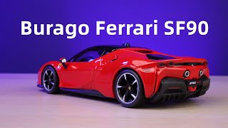 Unboxing a 1/24 Burago Ferrari SF90 Diecast Alloy Toy Car