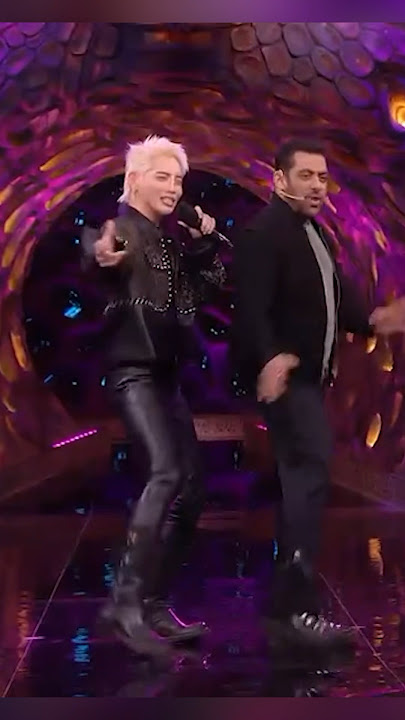 K-pop singer does Korean heart with #SalmanKhan on #BiggBoss 🫰 #aoora