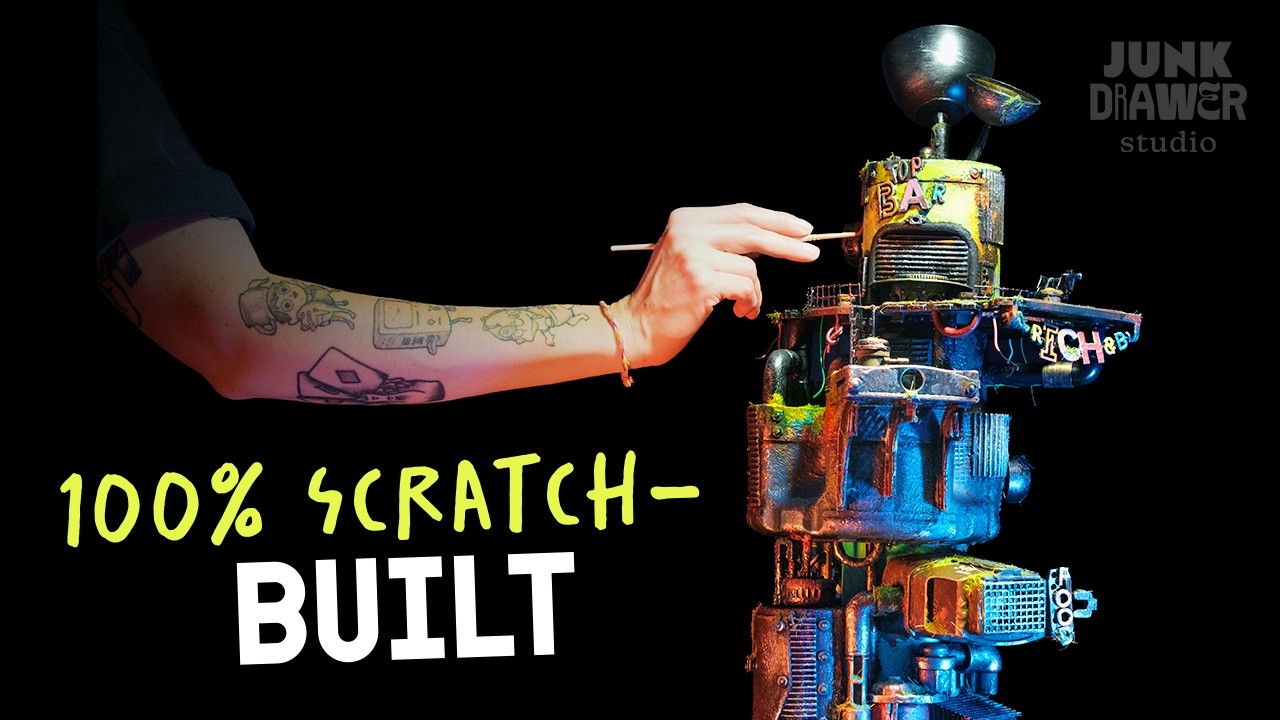 I Transformed TRASH into an Epic Piece of Futuristic Terrain! // JunkDrawer Studio Ep 023