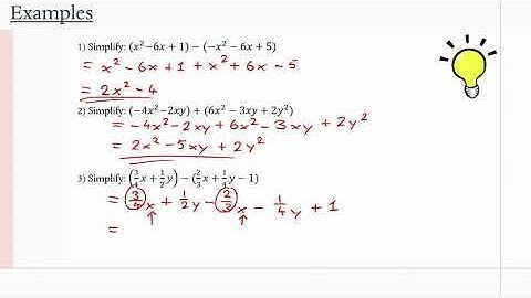 MCR3U/Grade 11 Functions: 2.1 Adding and Subtracting Polynomials