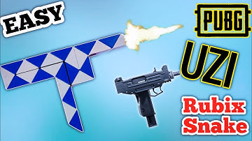 Uzi (pubg) | how to make gun with snake cube | Hadi Craft .