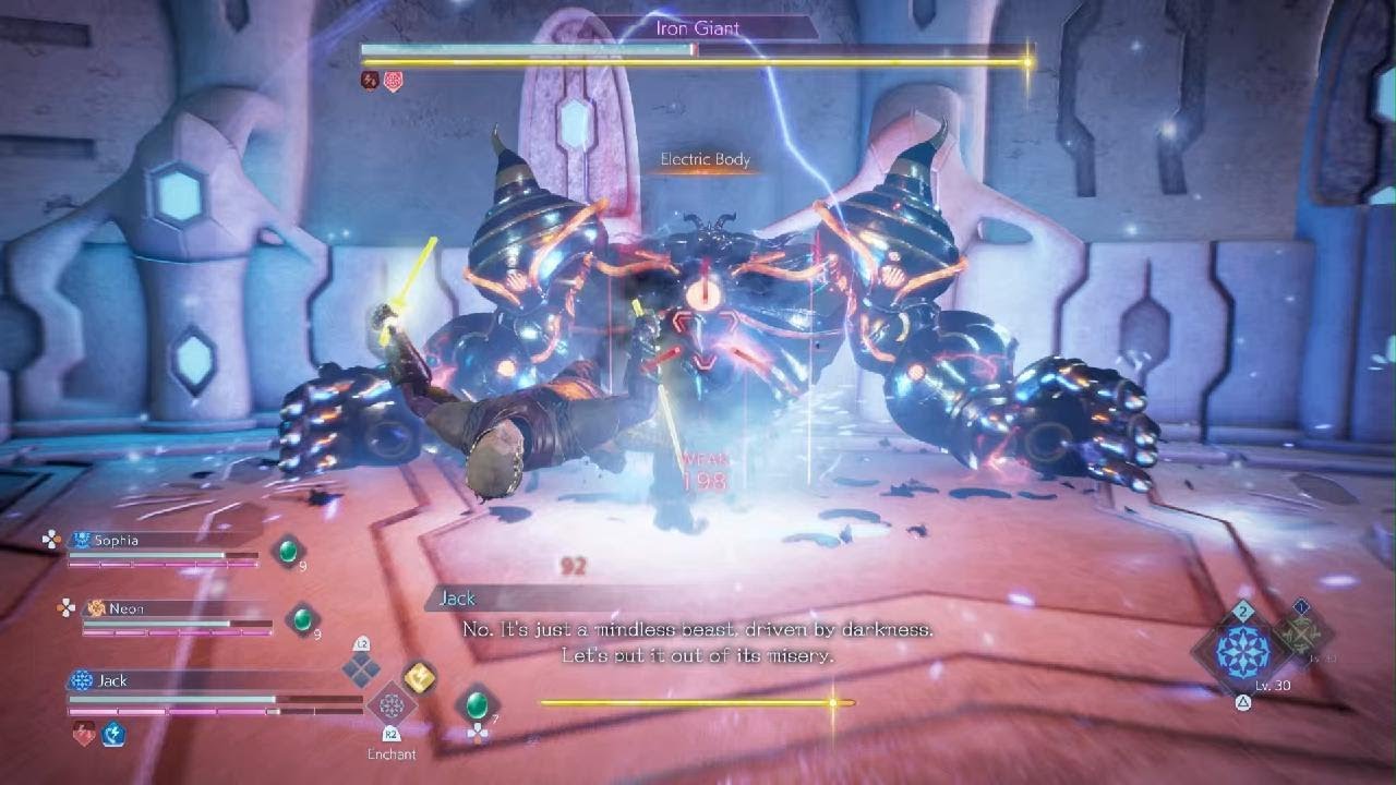 STRANGER OF PARADISE FINAL FANTASY ORIGIN Iron Giant Boss Fight