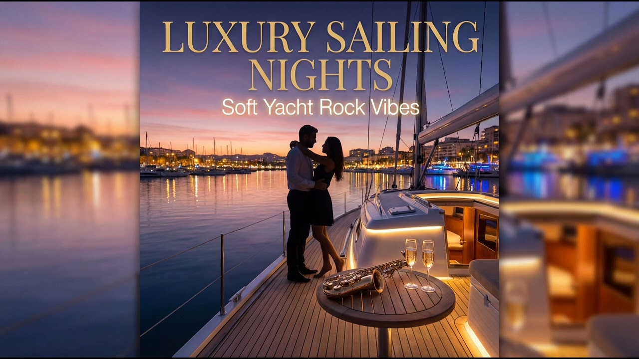 Luxury Sailing Nights 🌙 Soft Yacht Rock Vibes | Sunset Marina Chill & Smooth Jazz Rock