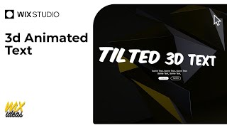3D Tilted Animated Text in Wix Studio | Wix Ideas