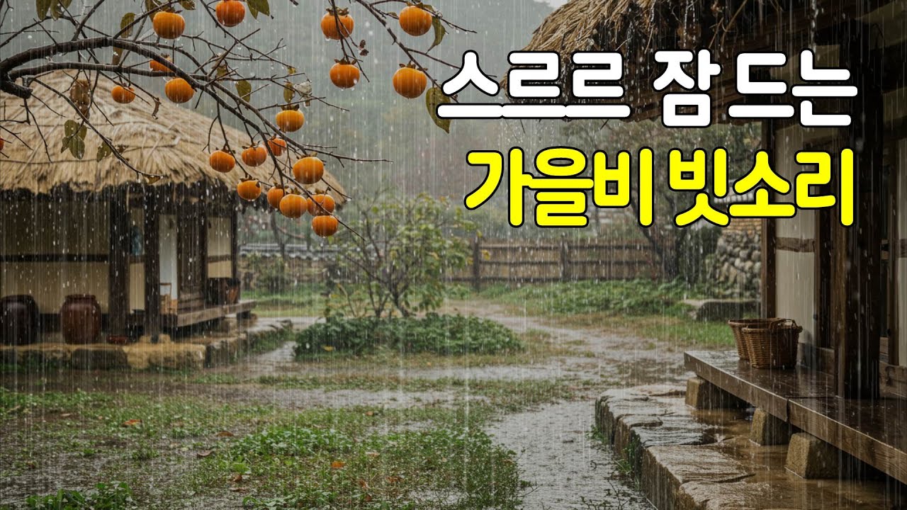 스르르 잠드는 시골 가을비 빗소리 | 지친 마음을 위한 수면유도 백색소음 ASMR