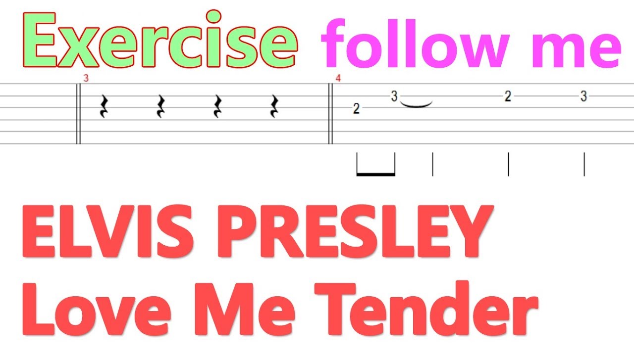 Elvis Presley Love Me Tender Guitar Solo Exercise YouTube
