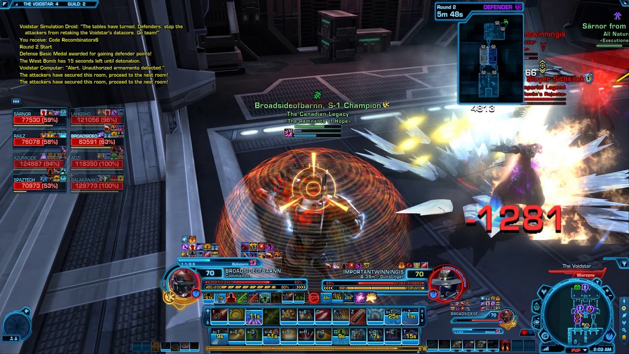 SWTOR PVP - Gunnery Commando - Warzone #10
