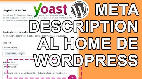 AGREGAR META DESCRIPTION A LA PÁGINA DE INICIO DE WORDPRESS CON YOAST SEO