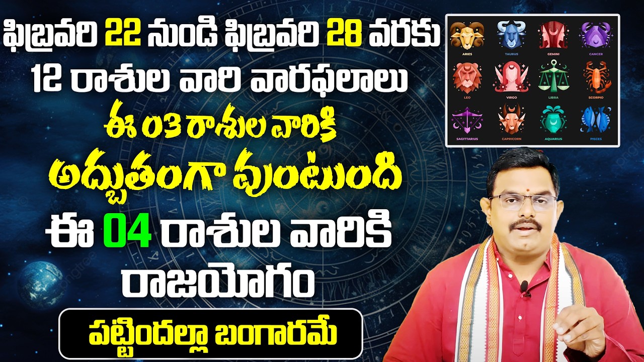 వారఫలాలు | February 22nd to February 28th Weekly Rasi Phalalu 2026 | Nittala Phani Bhasker | 9maxtv