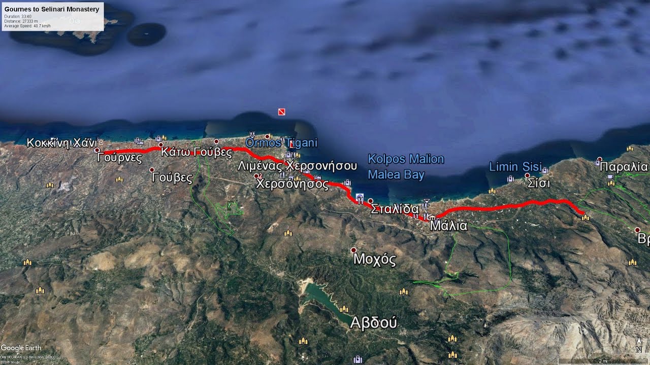 Crete via Dashcam—Gournes to Selinari Monastery