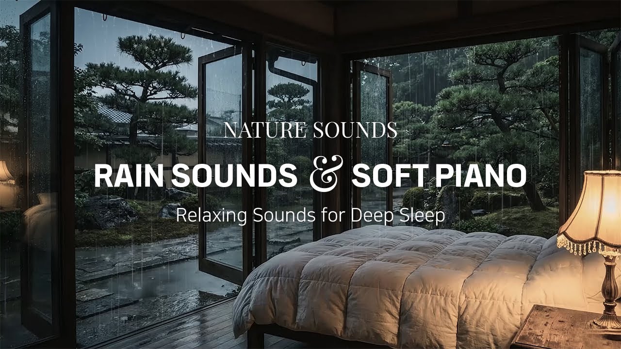 Insomnia Solution: Deep Relaxing Sleep Music with Piano and Continuous Rain Sounds