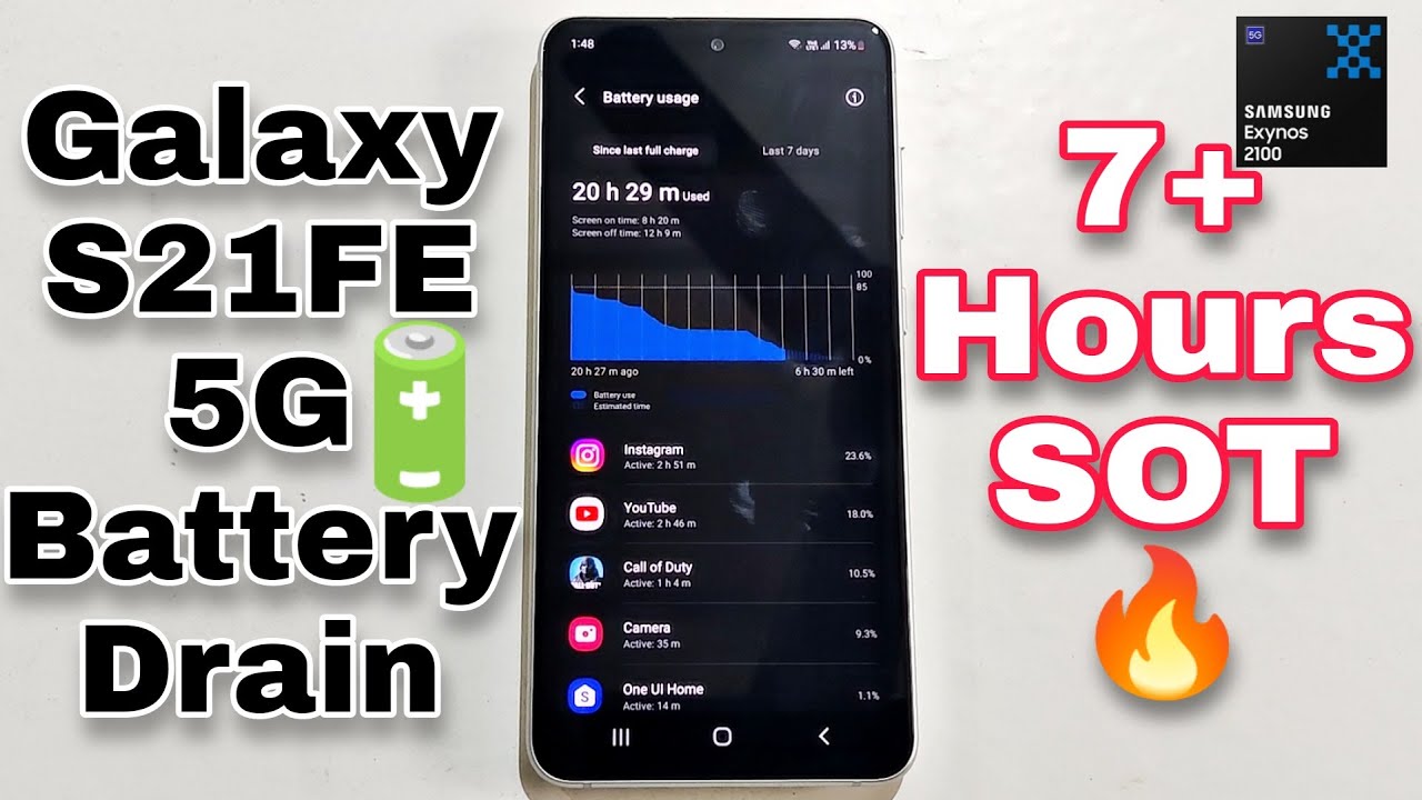 Samsung Galaxy S21 Fe Akku Schnell Leer Galaxy S21 FE 5G Battery🔋Drain Test | 7+ Hours SOT? | Galaxy S21 FE 5G