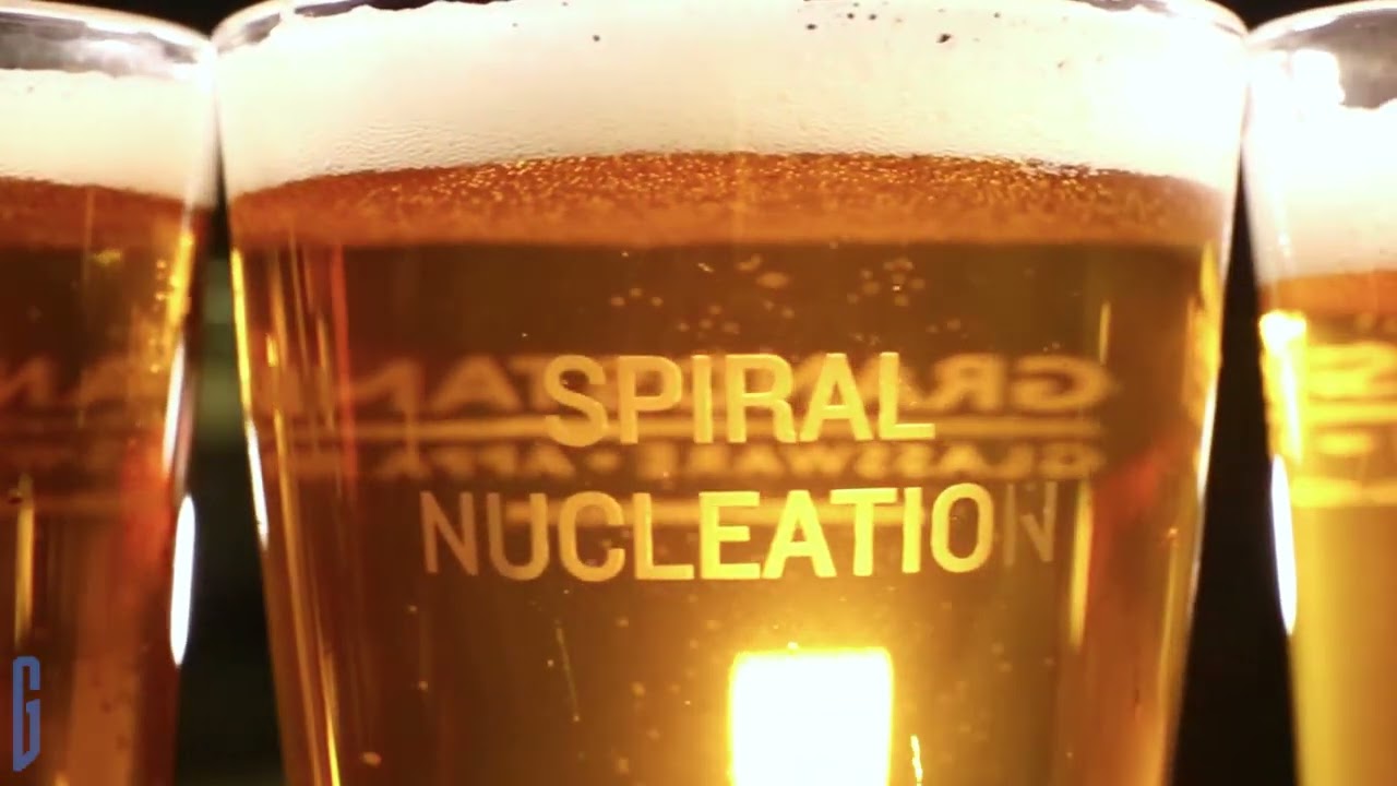 Laser Etching Nucleation Points on Beer Glasses