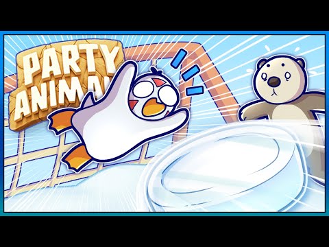 THEY ADDED ICE HOCKEY TO PARTY ANIMALS! (4V4 GAMES)