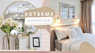 EXTREME CONDO MAKEOVER: How to design a 1 Bedroom Unit (aesthetic room makeover) | Posh Paradise