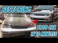 Rebuilding a 1989 Honda CRX Si in 10 Minutes