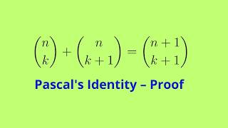 Pascal's Identity: A Clean Algebraic Proof