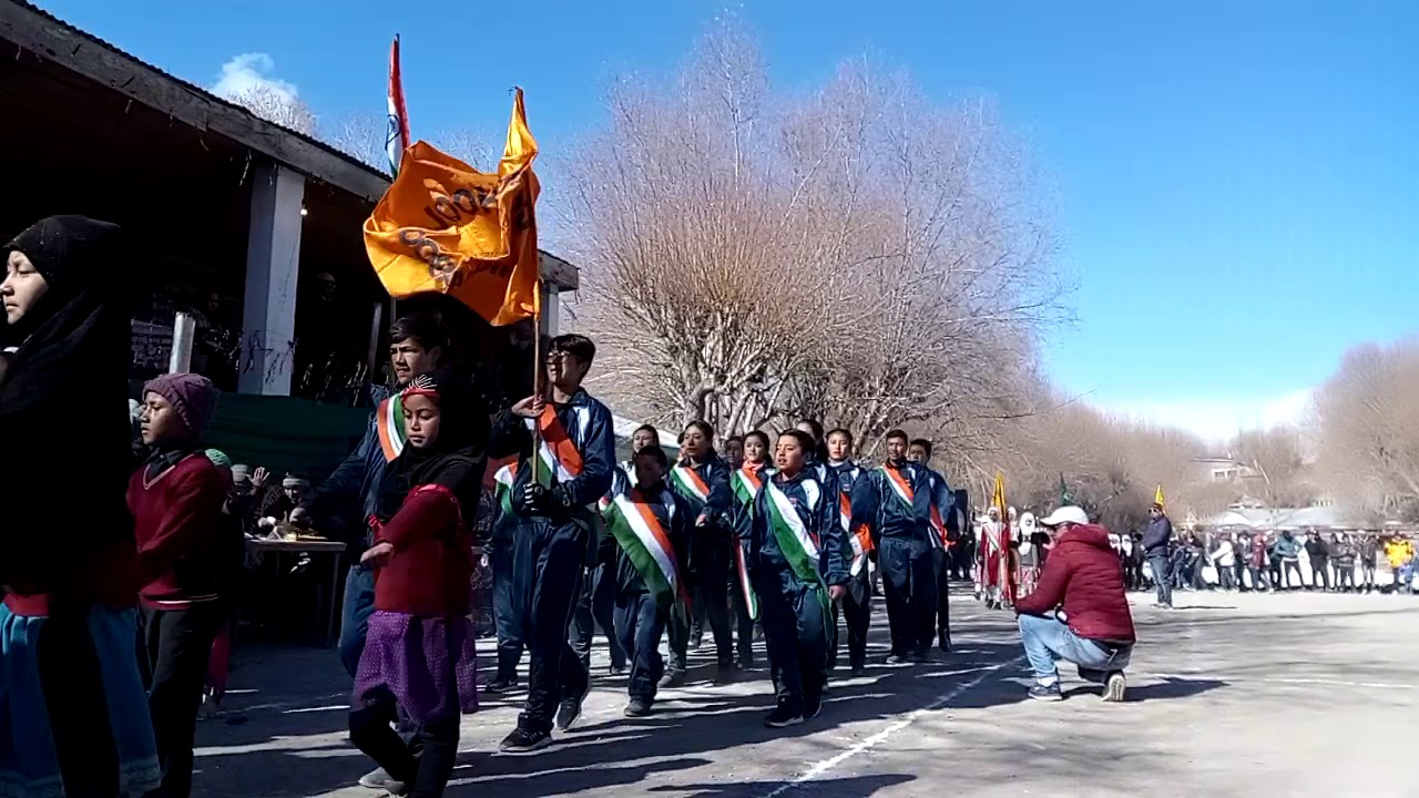 Republic day parade at Shagaran Chiktan Ladakh.