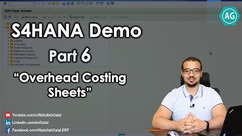 Manufactured Products Costing Demo Part 6: Overhead Costing Sheet