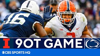 Illinois UPSETS No. 7 Penn State in first 9 OVERTIME game in FBS history | CBS Sports HQ