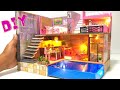 DIY Miniature Carboard Carton House # 8~ two storey  mansion dreamhouse with swimming pool