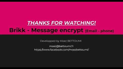 [WordPress Brikk] - Message Encrypt (e-mail, phone)