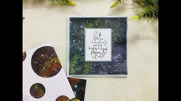 Quick and easy galaxy background with Shimmer sprays