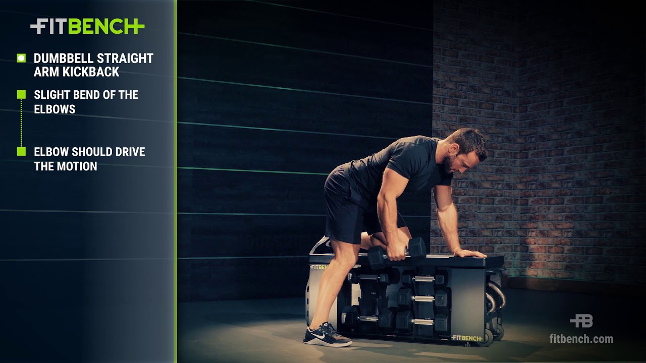 Dumbbell Straight Arm Kickback YouTube