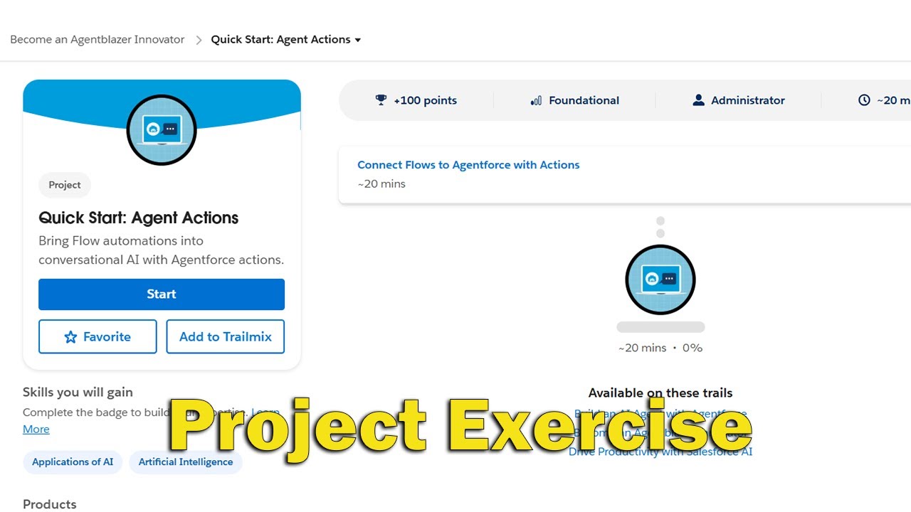 Quick Start Agent Actions Follow Along Project Exercise