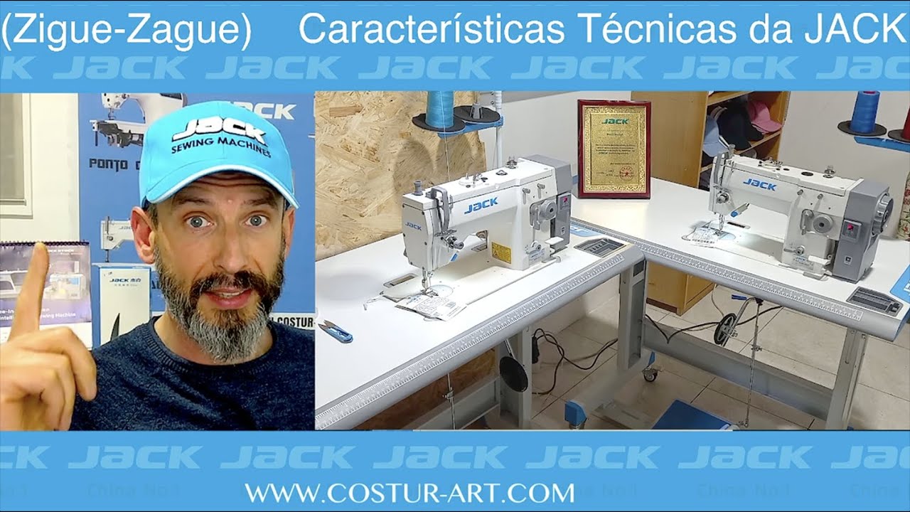 Apresentação da máquina de Zigue-Zague JACK 20U-53 e JACK 20U-93