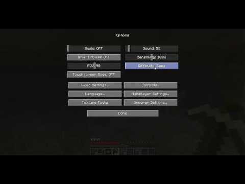 How To Minecraft: Change difficulty - YouTube