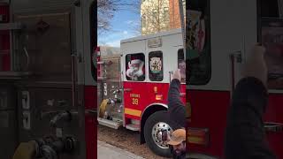 Santa  Fire Truck Entrance