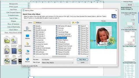 Importing Pages from other MemoryMixer Albums