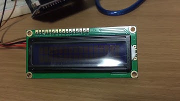 Arduino LCD 1602 I2C Test
