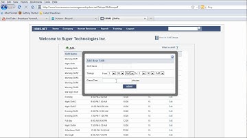 Add Shifts in HRMS