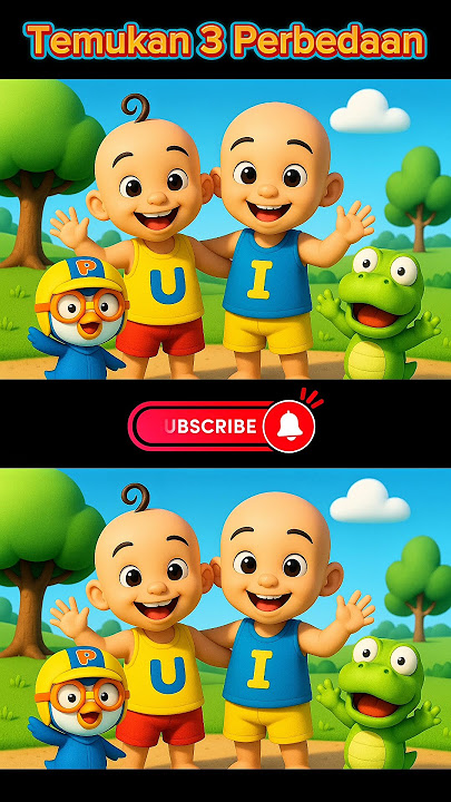 Temukan 3 Perbedaan Upin Ipin Pororo Krong #upinipin #pororo #shorts #disney #puzzle #marvel #dc 🤪👾🤖