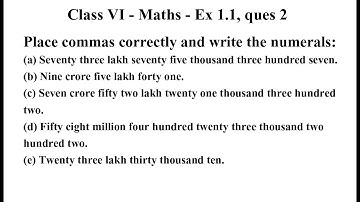 Q 2 - Ex 1.1 - Knowing Our Numbers - Chapter 1 - Class 6th NCERT Maths | class 6 maths ex 1.1 ques 2