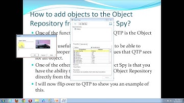 QTP Video Tutorial: How To Add Objects To Object Repository From Object Spy