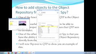 QTP Video Tutorial: How To Add Objects To Object Repository From Object Spy