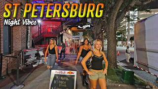 St Pete Florida Comes Alive at Night | 4K Walking Tour